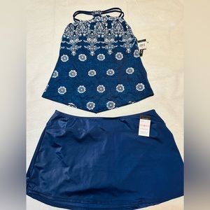 Jantzen Bit of Blue 2 piece Swimsuit, Size 10